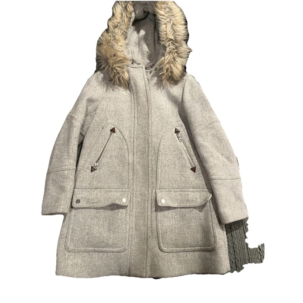 J.Crew Petite chateau parka in Italian stadium-cloth wool Size OP HTHR DUSK